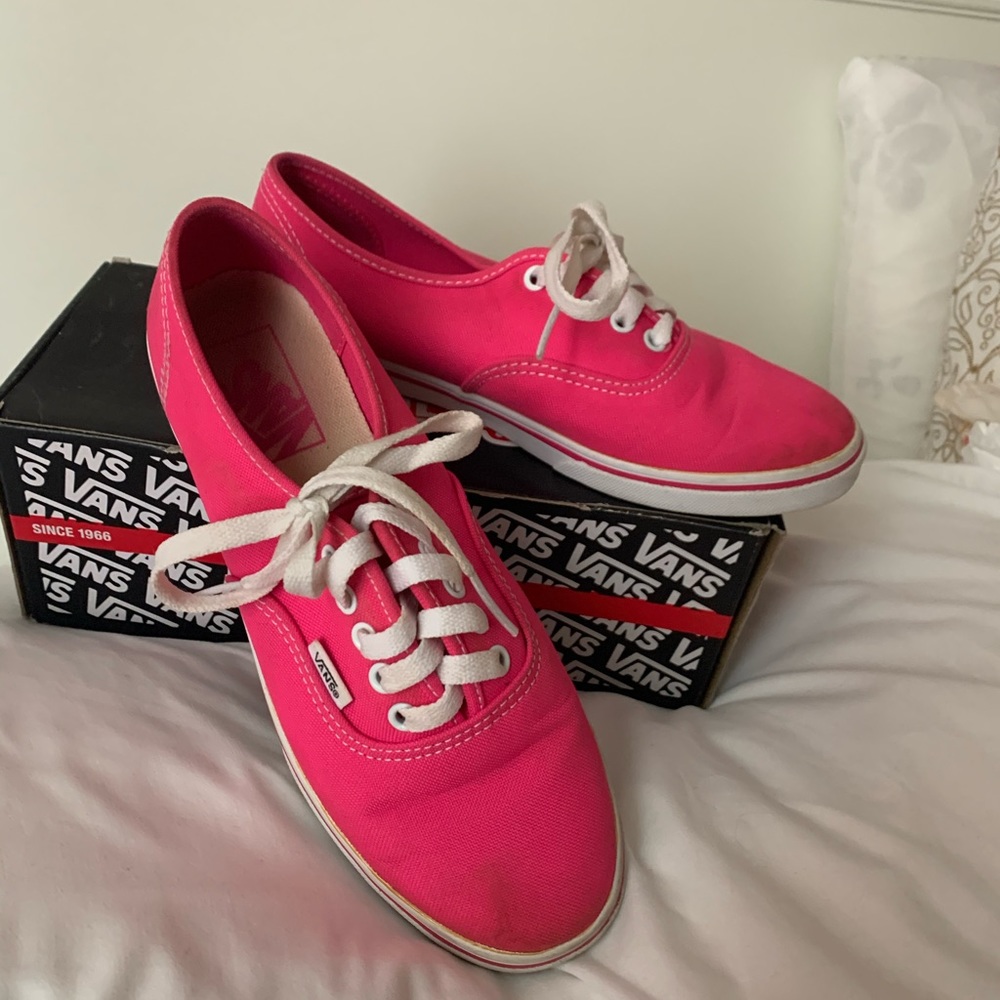 Pink (Glo) Vans Shoes